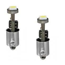 2 Ampoules à LED T4W Ba9s - 12V - 0.72W - 3 X SMD 5050 Canbus - Blanc