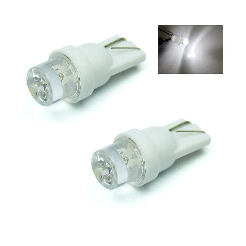 2x Ampoule 12V 1x LED T10 W2.1x9.5D Blanc Feu Stationnement Compteur Tableau De Bord Intérieur Voiture Moto Scooter Mobylette