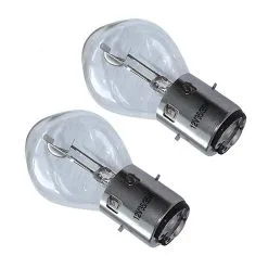 Verre 2x AMPOULE 12V 35/35W BA20D MOTO SCOOTER MOBYLETTE CYCLOMOTEUR PHARE AVANT PROJECTEUR CODE + PHARE