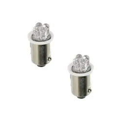 2x Ampoule 12V 4W BA9S Led Blanc Moto Scooter Mobylette Voiture