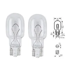 Verre 2x AMPOULE 12V 7W T15 W2.1x9.5D WEDGE FEU ANTI BROUILLARD STOP ARRIERE COMPTEUR VOYANT TEMOIN
