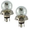 Verre 2x AMPOULE 6V 45/40W P45T R2 VOITURE MOTO MOBYLETTE CYCLOMOTEUR ANCIENNE COLLECTION PHARE FEU CROISEMENT ROUTE