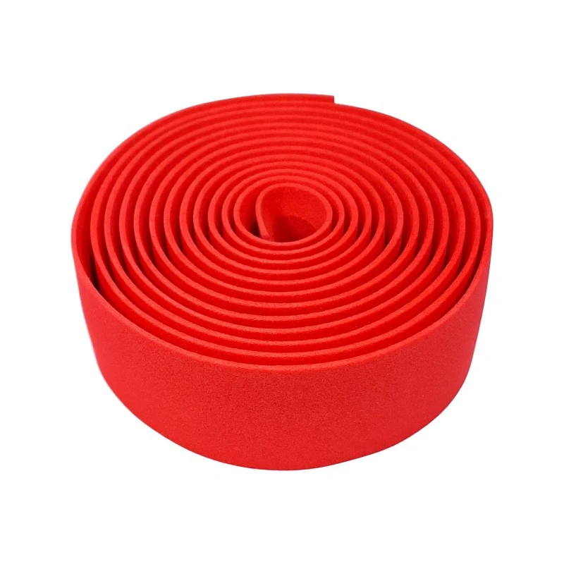 Mousse EVA 2x Guidoline De Vélo Ruban De Cintre Mousse Confort EVA Adhésif Bouchon Chromé Cycle Route Fixie Singlespeed, Rouge – Image 2