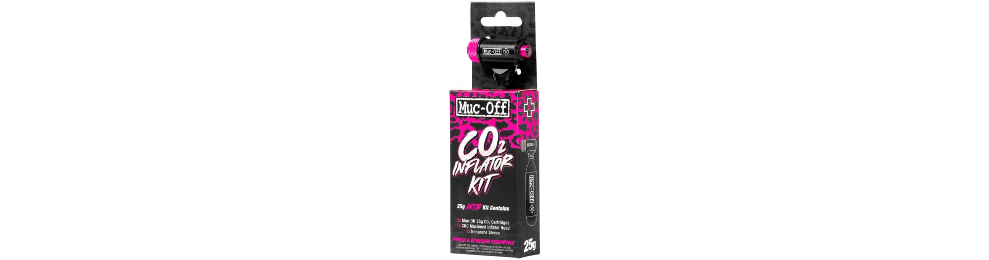 Muc-Off Adaptateur + Cartouche CO2 25g Inflator Kit