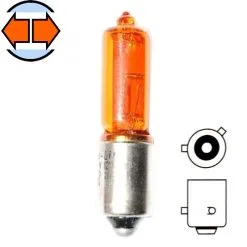 Verre Ampoule 12V 21W BAY9S Orange