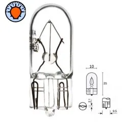 Verre Ampoule 12V 2W T10 W2.1x9.5 Wedge