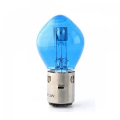 Verre Ampoule 12V 35/35W BA20D Bleu Type Xenon Phare + Code