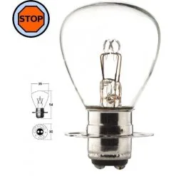 Verre Ampoule 12V 35/35W P15D Gros Globe