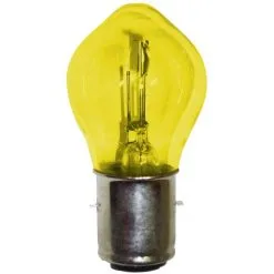 Verre AMPOULE 12V 45/40W BA20D JAUNE MOTO SCOOTER MOBYLETTE CYCLOMOTEUR PHARE AVANT PROJECTEUR CODE + PHARE VINTAGE ANCIEN RETRO