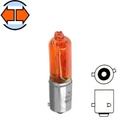 Verre Ampoule Halogène 12V 6W BAX9S Orange