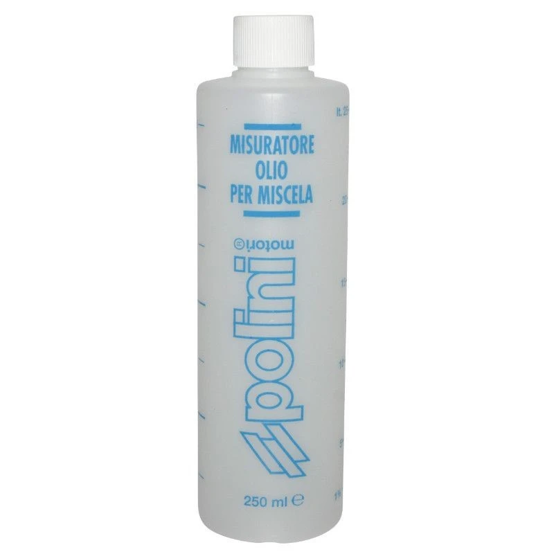 Plastique BIDON DOSEUR Huile 250ML POLINI RECUPERATEUR Fluide Essence Moteur Moto MOBYLETTE CYCLOMOTEUR Tondeuse MOTOCULTEUR