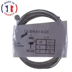 Acier Galvanisé CABLE DE DEBRAYAGE FREIN 2.5M MOTO MOBYLETTE VELOX VESPA MOTOCULTEUR BROUETTE