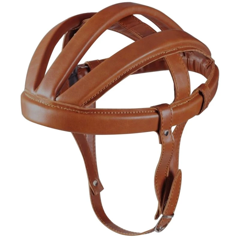 Simili Cuir CASQUE BOUDIN VINTAGE MARRON REPRODUCTION VELO COURSE ANNEE 60 70 LEROICA CASQUETTE