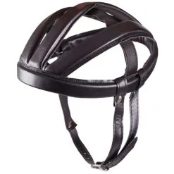 Simili Cuir CASQUE BOUDIN VINTAGE NOIR REPRODUCTION VELO COURSE ANNEE 60 70 LEROICA CASQUETTE