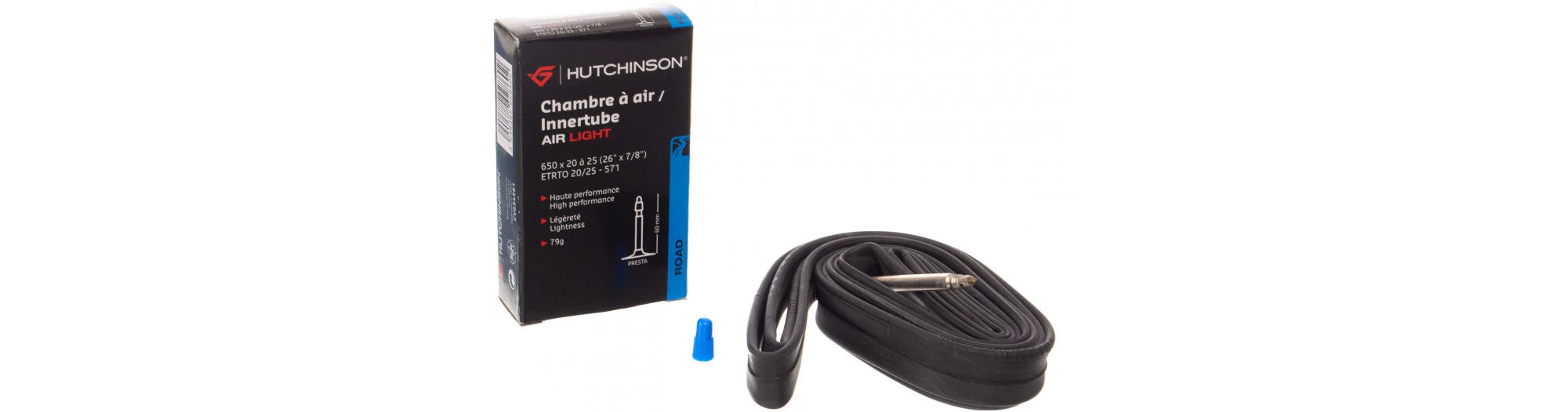 HUTCHINSON Chambre à Air Légère 650x20-25 Valve Presta 60mm