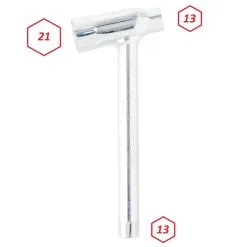 Clé à Bougie 21mm + 13mm + 13mm Hexagonale Vespa Piaggio 125 ET3 Scooter