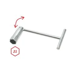 Clé à Bougie 21mm Hexagonale Articulée Mobylette Moto Scooter