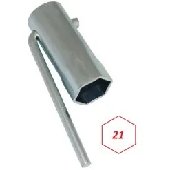 Clé à Bougie 21mm Hexagonale Avec Manche Pliable Moto Scooter