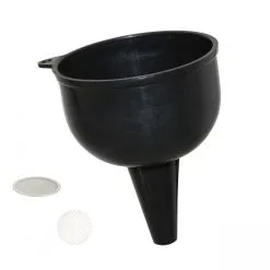 Plastique Entonnoir 100mm Grille + Filtre Inox Huile Essence Moteur Moto Voiture Tondeuse