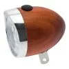 Feu Avant Rond Bois Vélo Lampe 3 Ampoules LED Avec Piles Cycle Ville Vintage