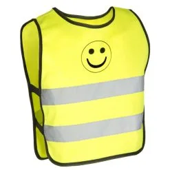 Polyester Gilet Jaune Fluo Réfléchissant Avec élastique Enfant Junior EN1150 Chasuble