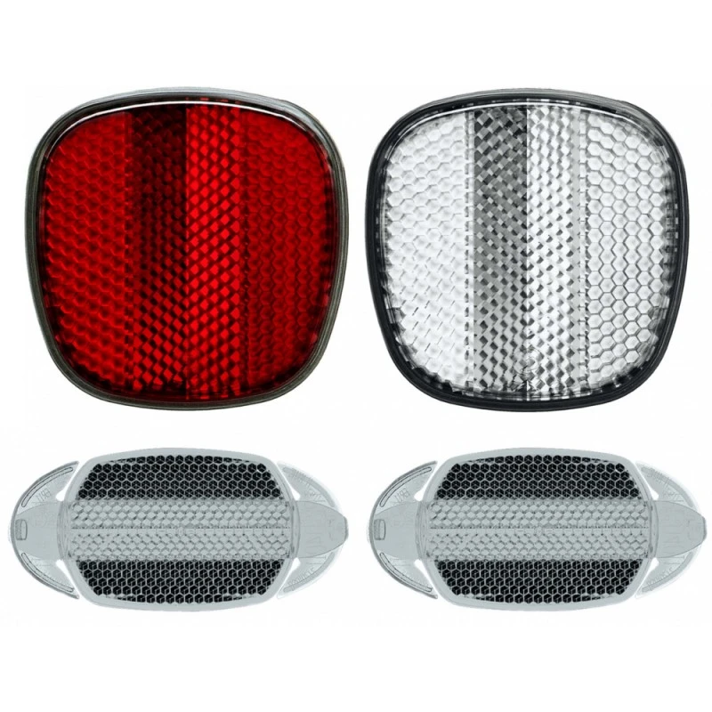 Plastique Kit Catadioptre Réflecteur Avant Arrière Dispositif Réfléchissant Roue Sécurité Vélo Cycle