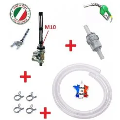 KIT ESSENCE MOBYLETTE : ROBINET + DURITE + FILTRE + COLLIER PEUGEOT 101 102 103 104 105 BB