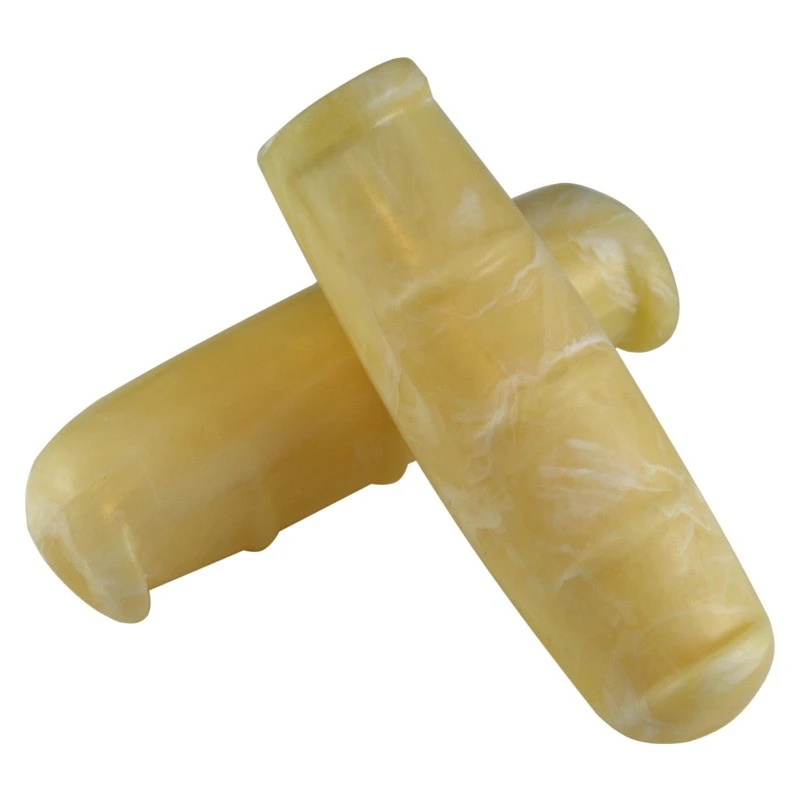 Elastomère Kit Paire De Poignées Et Couvres Leviers De Frein Vélo Vintage Jaune – Image 2