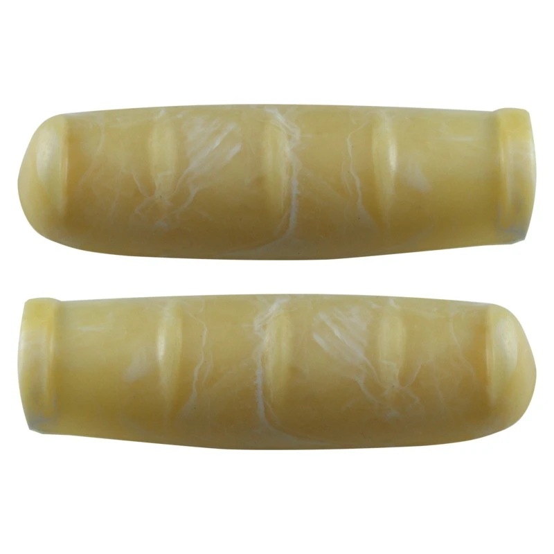 Elastomère Kit Paire De Poignées Et Couvres Leviers De Frein Vélo Vintage Jaune – Image 3