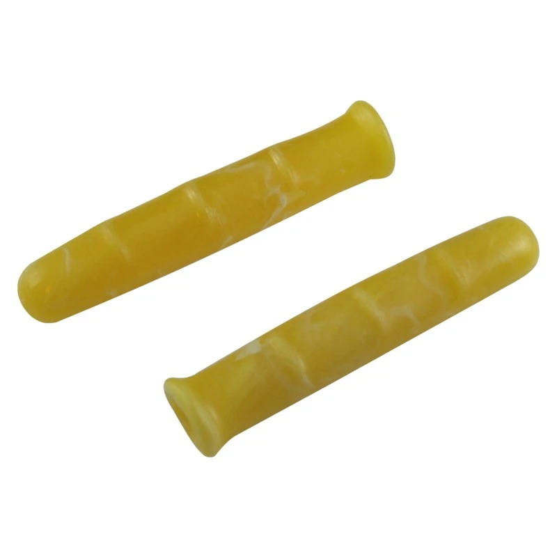 Elastomère Kit Paire De Poignées Et Couvres Leviers De Frein Vélo Vintage Jaune – Image 4