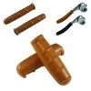 Elastomère Kit Paire De Poignées Et Couvres Leviers De Frein Vélo Vintage Marron