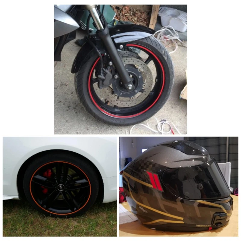 Liseret 6MMx10M Jante Casque Carénage Sticker Autocollant Mobylette Moto Voiture – Image 2