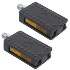 Acier Galvanisé Et Plastique Rigide Pédales Cyclomoteur M14 X 125 Monobloc Noire