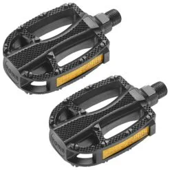 Cage Plastique (PP), Axe Acier Pédales Vélo Enfant 9/16" Noir Cycle Tricycle Junior Ville Route Vtt (paire)