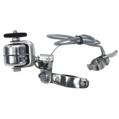 Acier Chromé SONNETTE SUR ROUE SANS FIN ROULETTE ACIER CHROME MONTAGE FOURCHE VELO VINTAGE VILLE