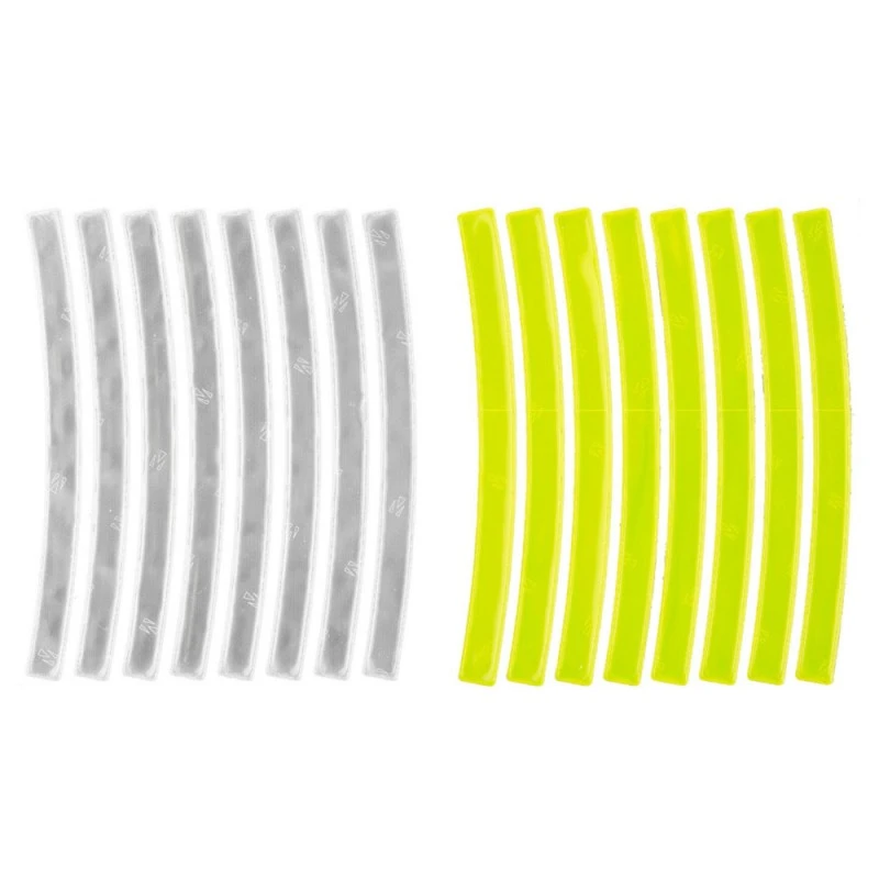 Plastique Stickers Bande Réfléchissant Vélo Cycle Randonnée Course à Pied (16 Pièces)