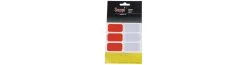 SEPPI Réflecteur Rectangle 3M Auto-collant Argent / Rouge
